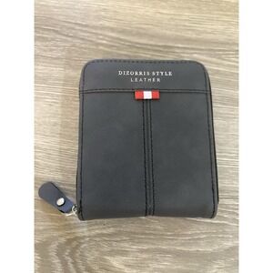 Dizorris Style Leather Men's Wallet Color Blackish Gray